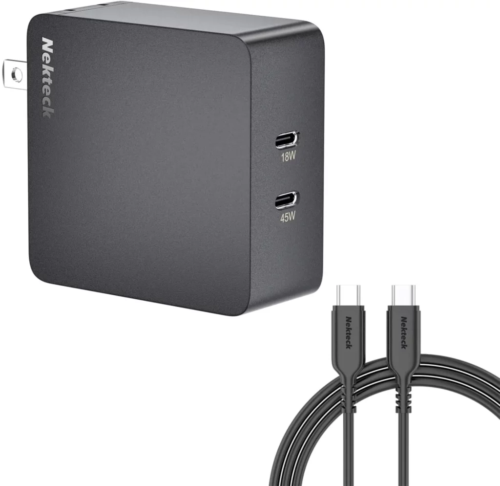 Nekteck charger with 18W and 45W ports