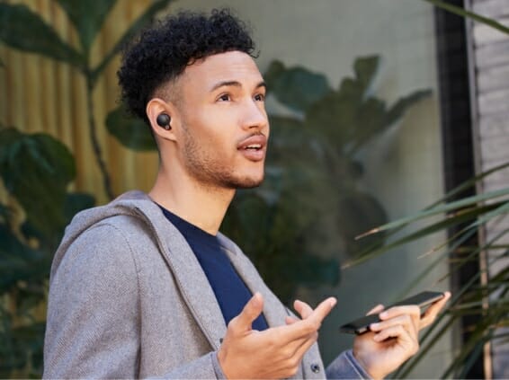 A reference to show what the XM5s look like in ear.