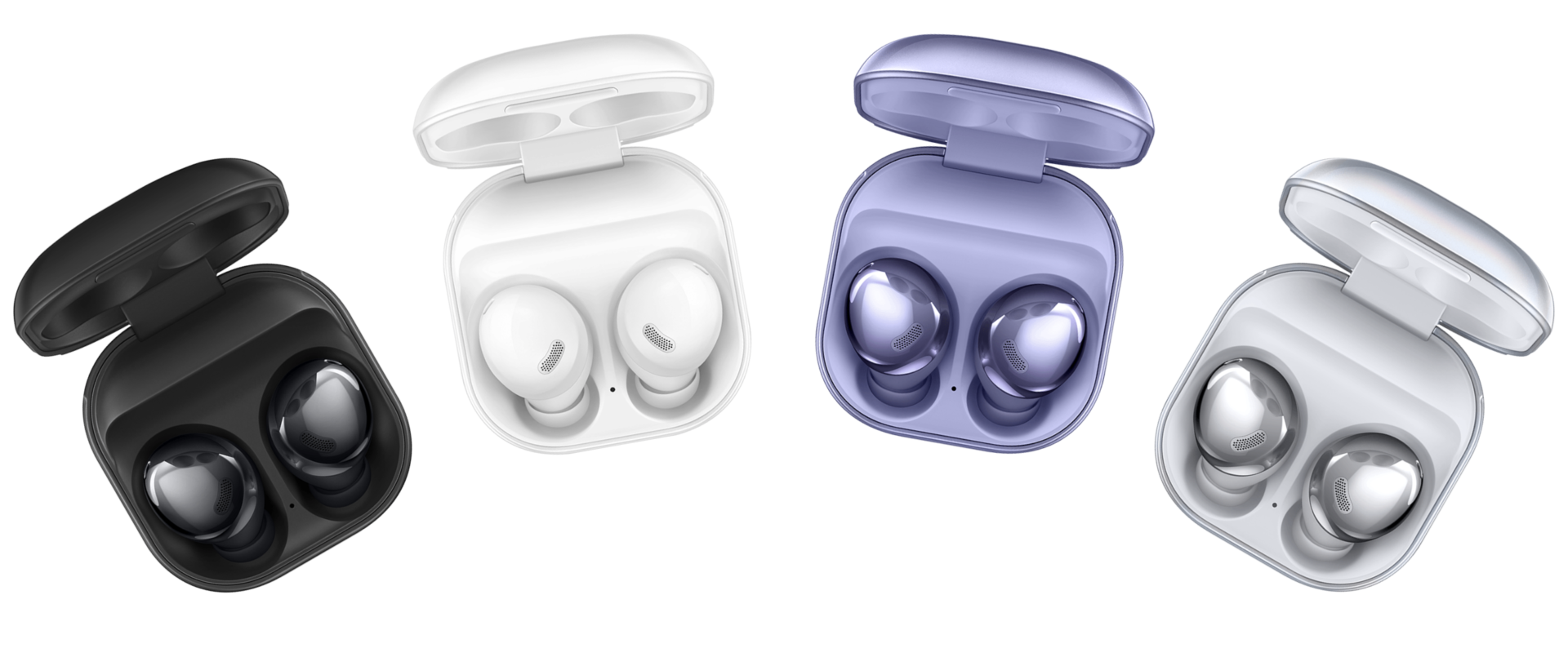 Samsung Galaxy Bud Pros in various colors