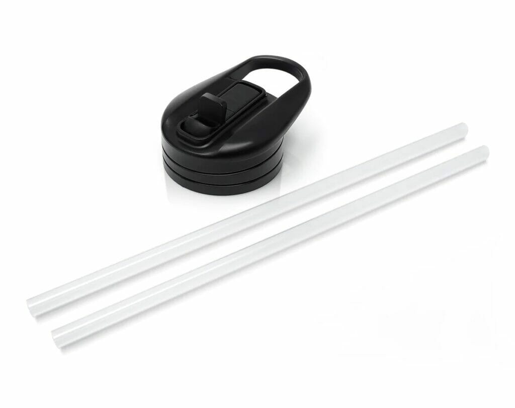 The straw lid, which can be purchased separately