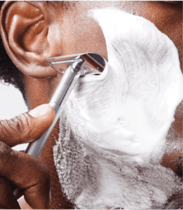 man shaving