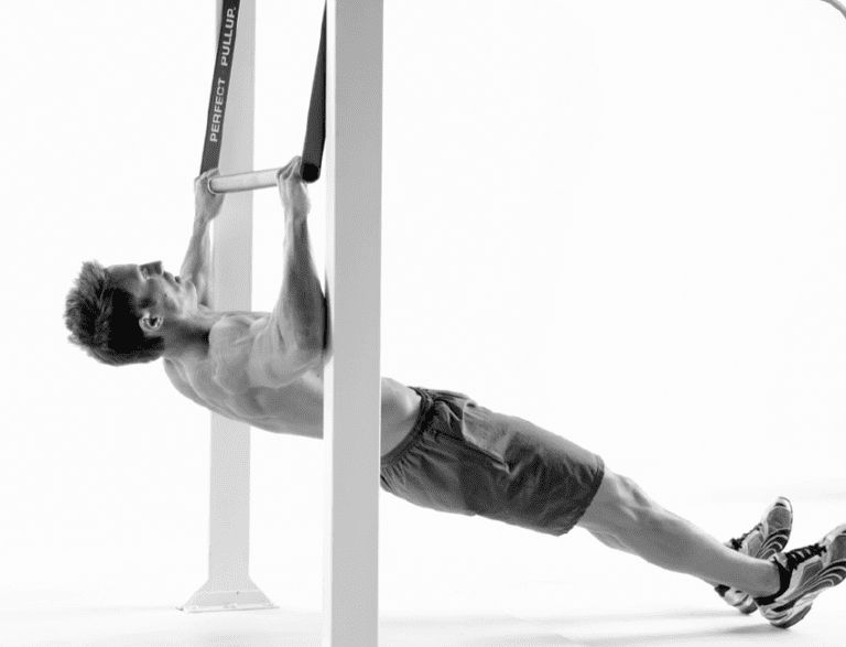 Man doing an Australian Pull up