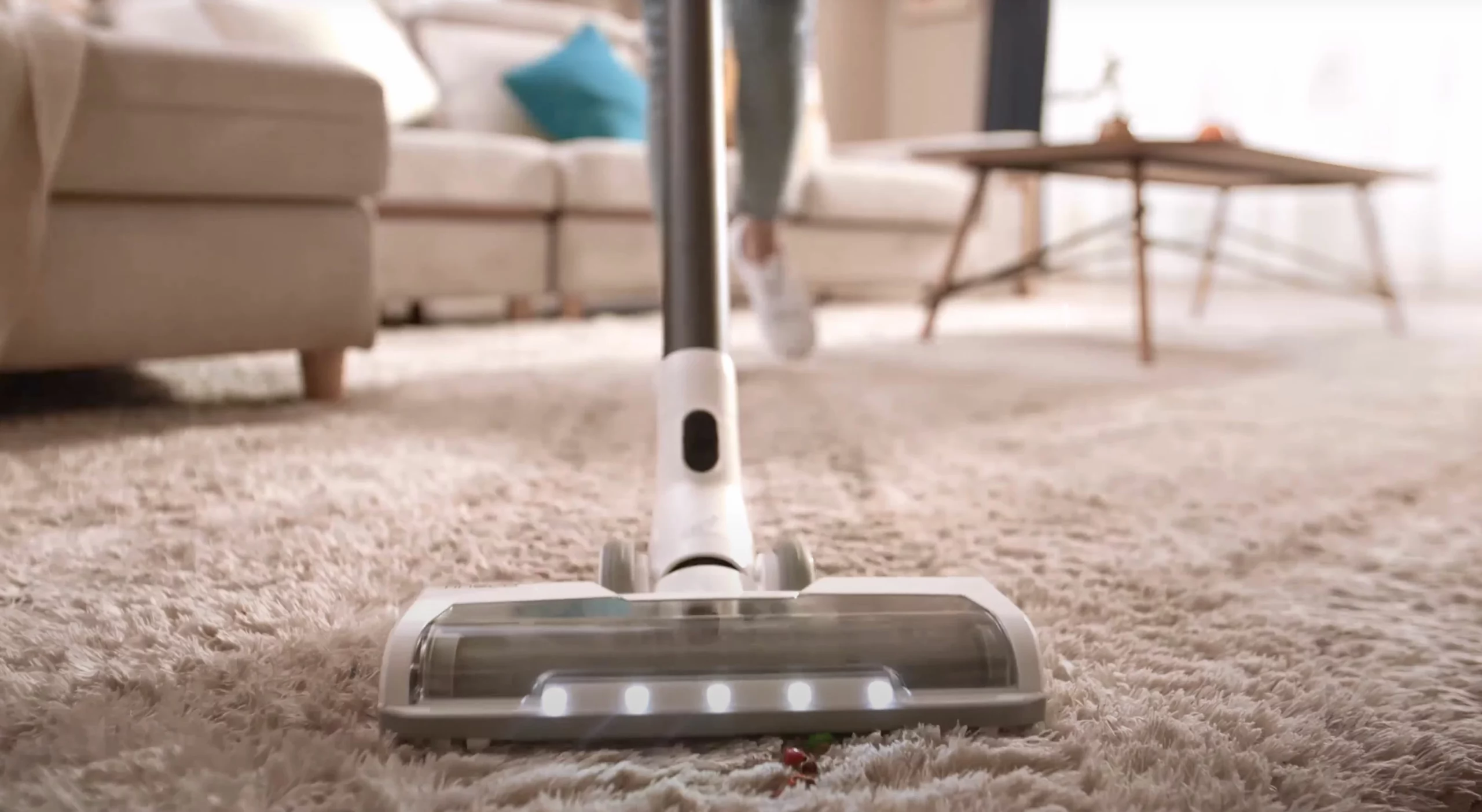 Vacuum on a rug